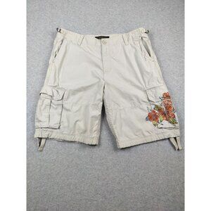 Old Navy Surplus Company Men's Floral Cargo Khaki Shorts Size 40